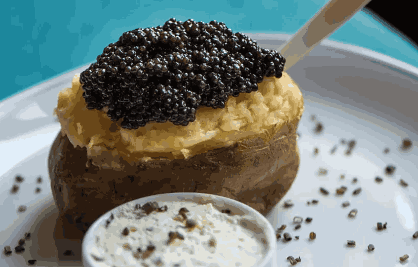 caviar bun at Caviar Kaspia