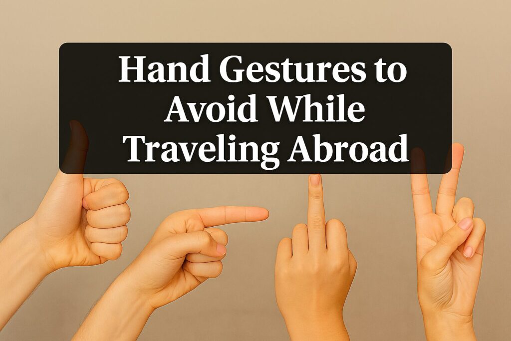 Hand Gestures to Avoid While Traveling Abroad